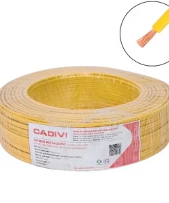 Dây điện đơn mềm Cadivi VCm-0.5 mm2 (Vàng) – 300/500V